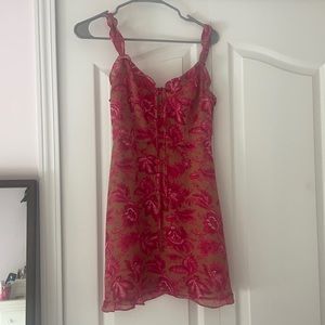 White fox mini dress